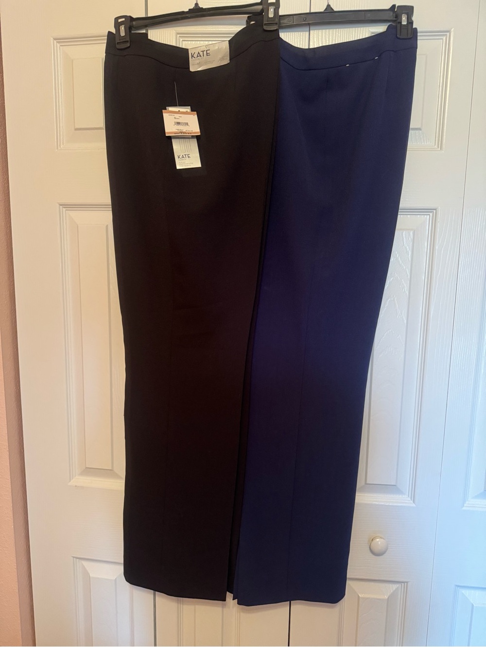 Kasper Straight-Leg Trousers in Black and Navy